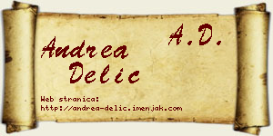 Andrea Delić vizit kartica